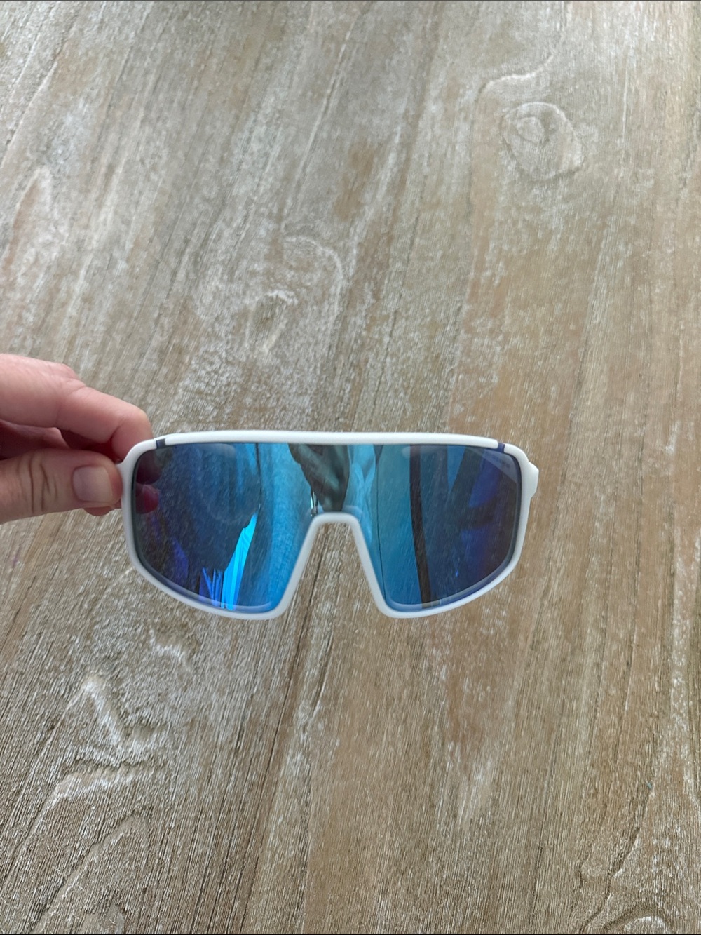 DSG Youth White Shield Athletic Sunglasses